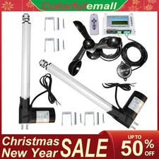 2PCS 12" 6000N Linear Actuator +Anemometer DIY LCD Dual Axis Solar Track Tracker