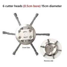 6" Grass Strimmer Head Trimmer Brush Steel Wire Wheel Garden Weed trimmer UK