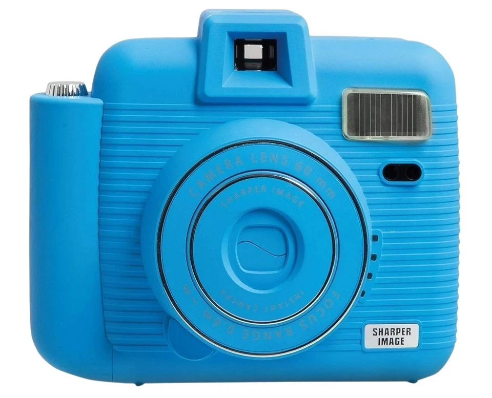 BRAND NEW SHARPER IMAGE Instant Camera with Flash, 5 Lighting Modes BLUE - Image 3 of 3