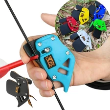 Finger Guard Recurve Bow Hand Protecter Gear Leather Archery Target Hunting RH