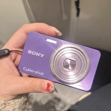 Sony Cyber-shot DSC-W570 Digital Camera 16.1MP 6x Digital Zoom Purple W/ Charger