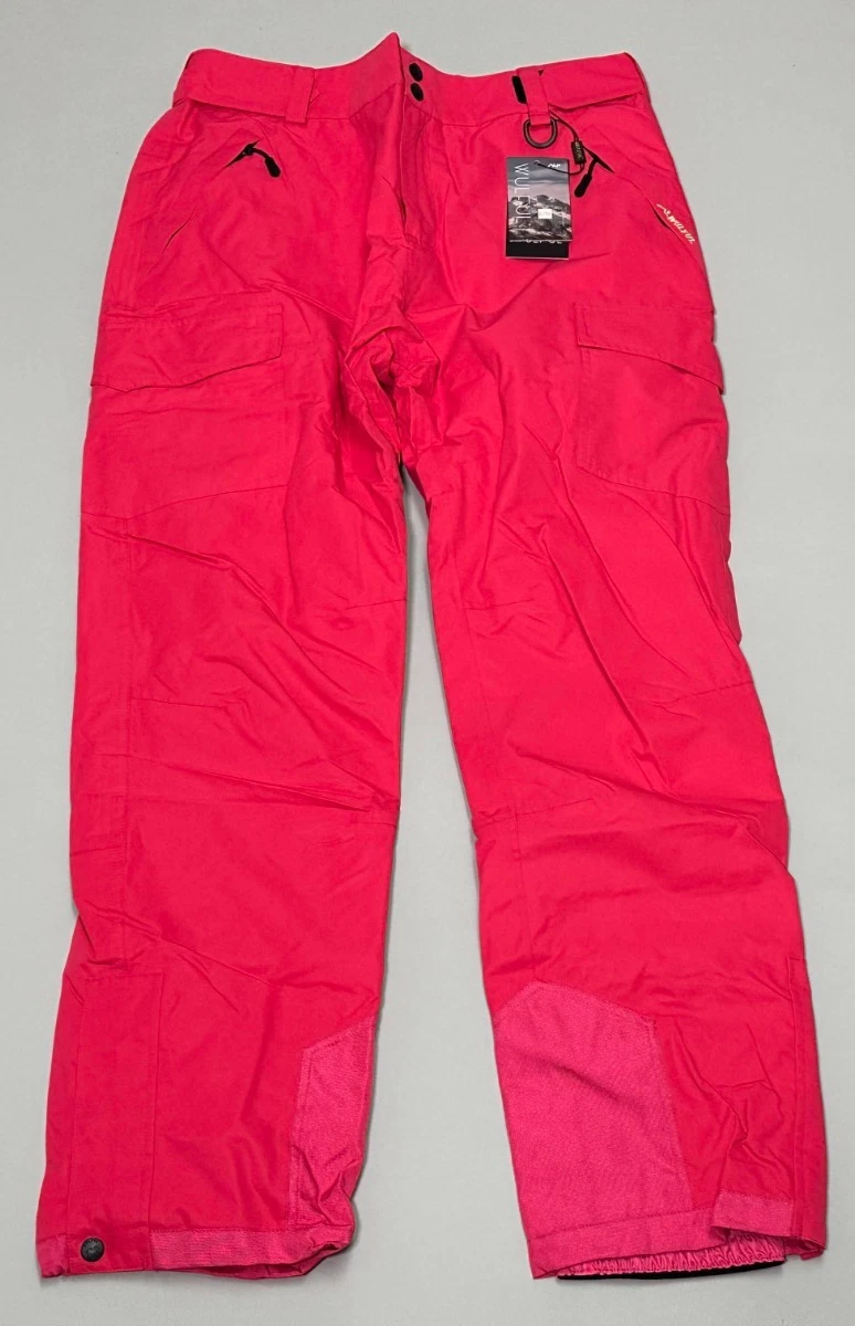 New WulFul Women's Waterproof & Breathable Snow Outdoor Pants Pink - Size LG