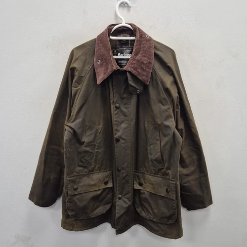 Barbour Bedale Wax Waterproof Country Green Rain Country Jacket Coat Size C 42