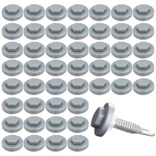 850 Pcs Roofing Screw Caps 8mm Roofing Screws Plastic Snap-on Covers Weatherp...