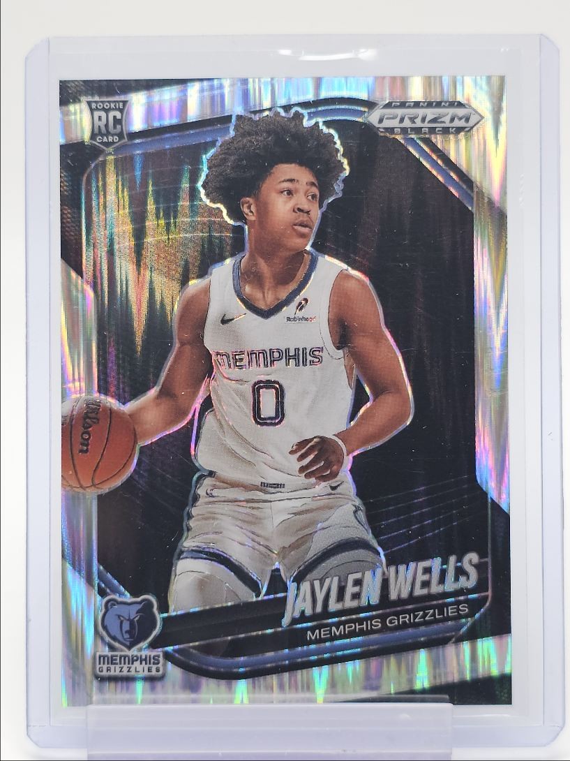 JAYLEN WELLS 2024-25 PANINI PRIZM BLACK ROOKIE SKEWED #34 RC /249 Q3901