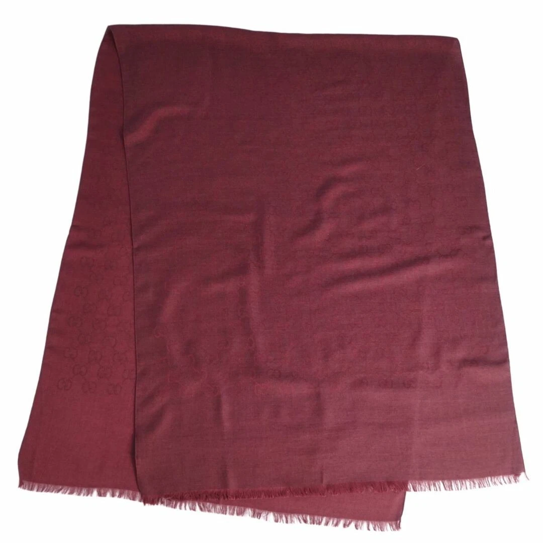 Foulard châle femme Gucci motif GG laine soie fabriqué en Italie occasion MOLO 0