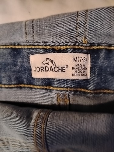 Girls Denim/Tie Dye Overall Denim Shorts. Size M 7/8. Jordache - Picture 8 of 8