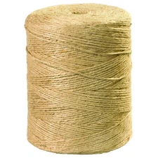 PTWJ500 Jute Twine 3-Ply 84lb Natural 5000ft Heavy Duty Craft Garden String
