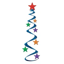 Beistle Multi-Color Star Whirls - New Years | Party Supply | Decoration