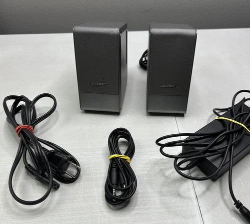 Bose Computer MusicMonitor Speakers Desktop Laptop Metallic Gray Tested Working