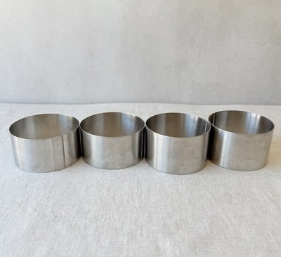 Chef Inox Stainless Steel Cake Rings Set of 4 3 D #75 Pastry