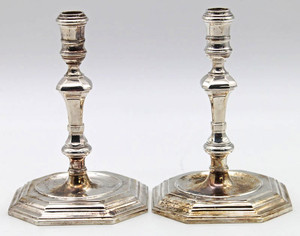 Queen Anne Taper Stick Sterling Candlestick PR London 1980 Solomon Joel Phillips
