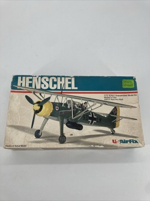 Vintage USAirfix Henschel HS 126 Model Kit 1/72 Scale 1979 30060 NOS