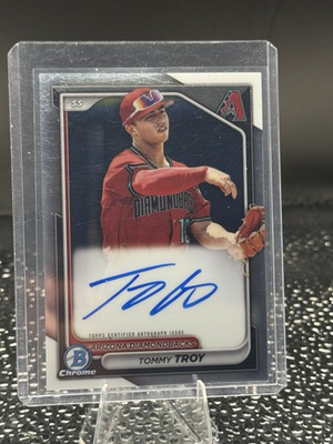 #ad 2024 Bowman Chrome Prospect Autographs Tommy Troy #CPA TT AU RC $9.00