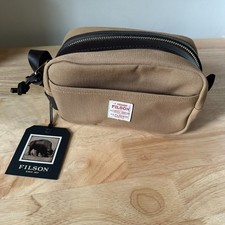 Filson Rugged Twill Canvas  Leather Travel Kit Dopp Kit Style 218 Made in USA