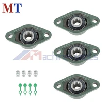 4 Pack UCFL204-12 Solid Pillow Block Flange Mounted Bearing 3/4" Bore 2 Bolt