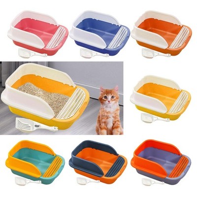 Offene Katzentoilette mit hohen Seiten Katzentoilette Kitty Litter Box