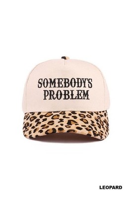 Somebody's Problem Two Tone Canvas Cotton Cap - Leopard