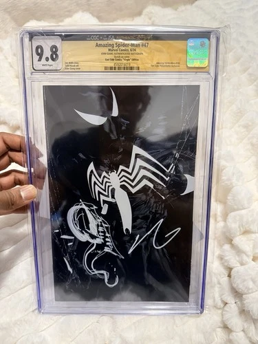 AMAZING SPIDER-MAN #47 Virgin CGC 9.8 SS 🔥 SIGNED AND REMARKED BY JOHN GIANG