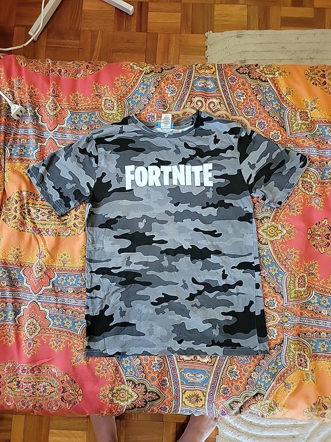 Grey Camo Fortnite Gaming T-Shirt