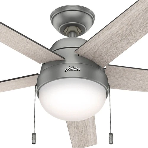 Hunter Fans - Anslee 52 Inch Ceiling Fan with LED Light Kit and Pull Chain-Fresh - Picture 4 of 4