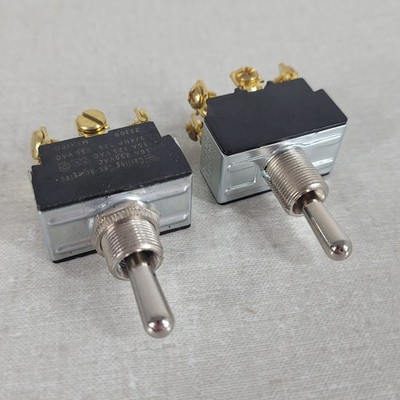 2x Carling Technologies 6GM5M-78 Sealed DPDT (On)-Off-(On) 15A Toggle Switches