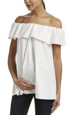 Hatch Maternity Women  s THE CHLOE TOP White Size 0/S