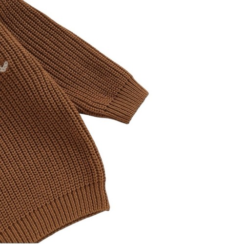 Baby Girl Fall Cable Knit Sweater “Pumpkin” Size 66 (3-6 Months) Burnt Orange - Picture 4 of 7