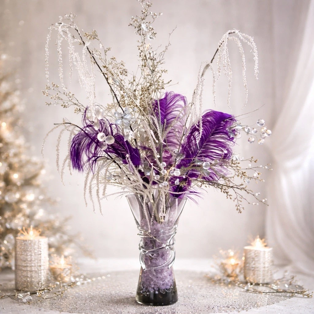 紫色玻璃花瓶花瓶| eBay