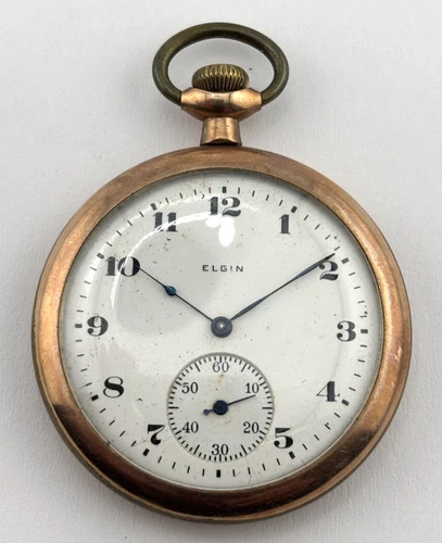 Elgin 1920  Antique Mechanical Pocket Watch  7J   12s   22512737 DOESN'T WORK