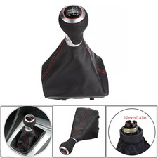 Schaltknauf Hebel Schaltsack 6-Gang Rot S-Line Optik für Audi A4 B8 A5 8T Q5 8R