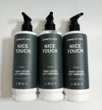 Nice Touch body lotion. 3 full size pump bottles. 12.17 fl oz each. K Cole