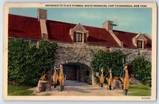 1949 Fort Ticonderoga New York NY Postcard Entrance Place D'Armes South Barracks