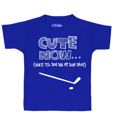 Cute Now... Wait 'Til You See My Slap Shot Toddler Kids Hockey T-shirt Clothes