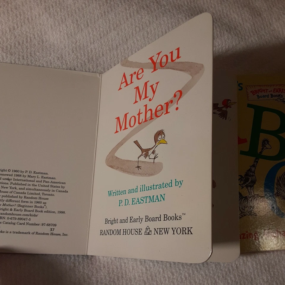 Lot of 2 Bright and Early Mini Board Books by Dr Seuss Are You My Mother & ABC - Image 2 of 4