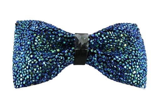 Rhinestone Party Ready Tied Bow Tie - Picture 8 of 8