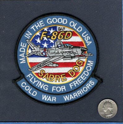 F-86D F-86 SABRE DOG USAF ANG GAF North American Aviation TFS FIS Squadron Patch