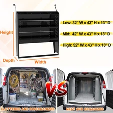 Van Shelving Storage for Transit Connect,NV200,Chevy City Express,Promaster City