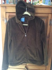 Charles River Apparel Womens Brown Fleece Zip Up Hoodie Jacket Size 8