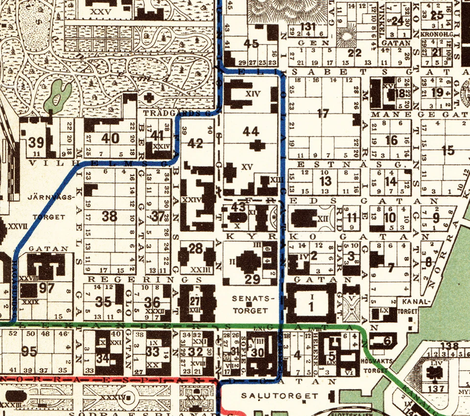 Helsinki, Helsingfors old city map from 1898 (F. Liewendal) Vintage Print Poster - Image 3 of 4