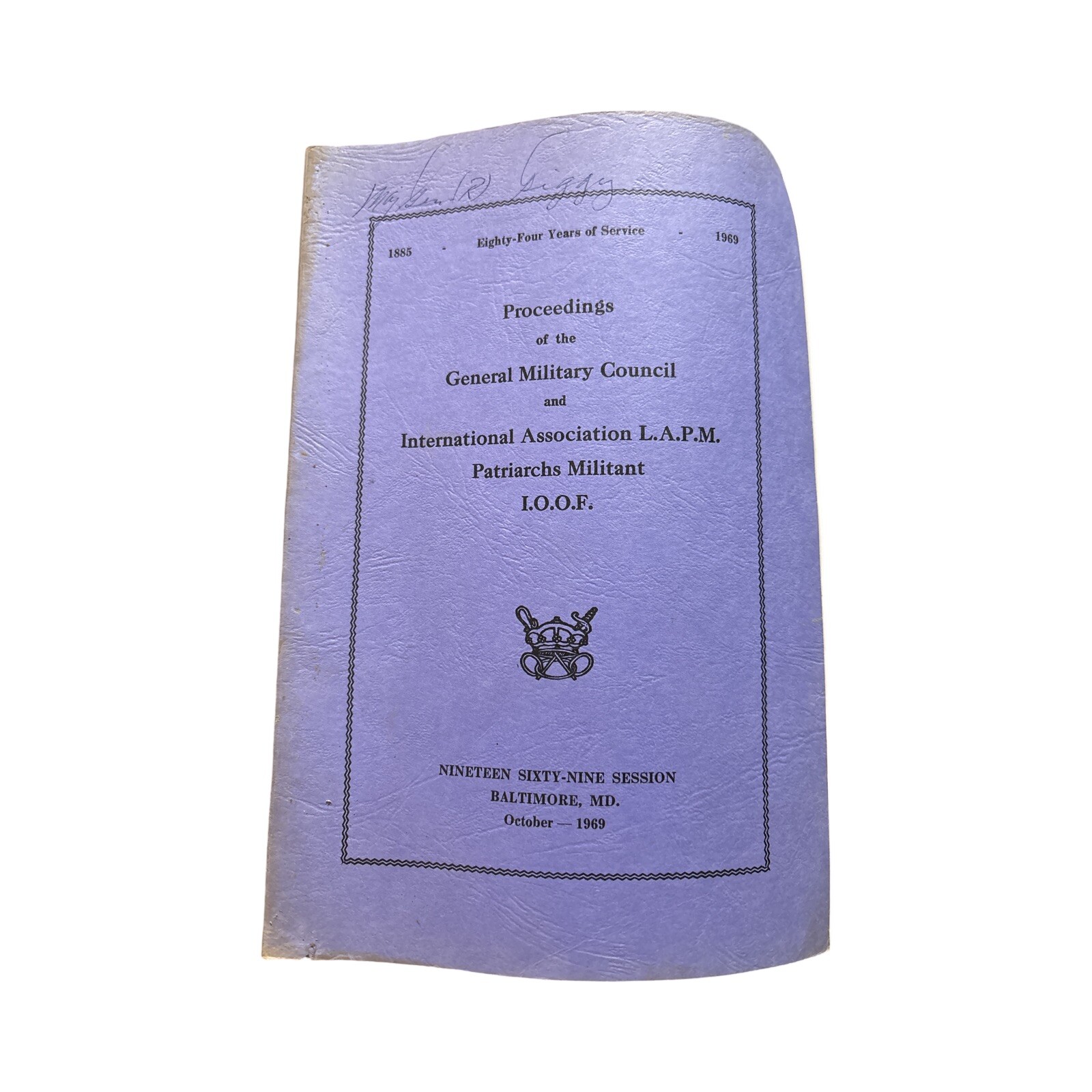 Proceeds Of The General Military Council L.A.M.P.  Freemasonry 1969 I.O.O.F.
