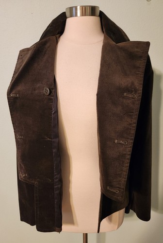 NWOT Talbots Dark Olive Velvet Military Style Button Lapel Blazer Jacket Size 14 - Picture 14 of 16