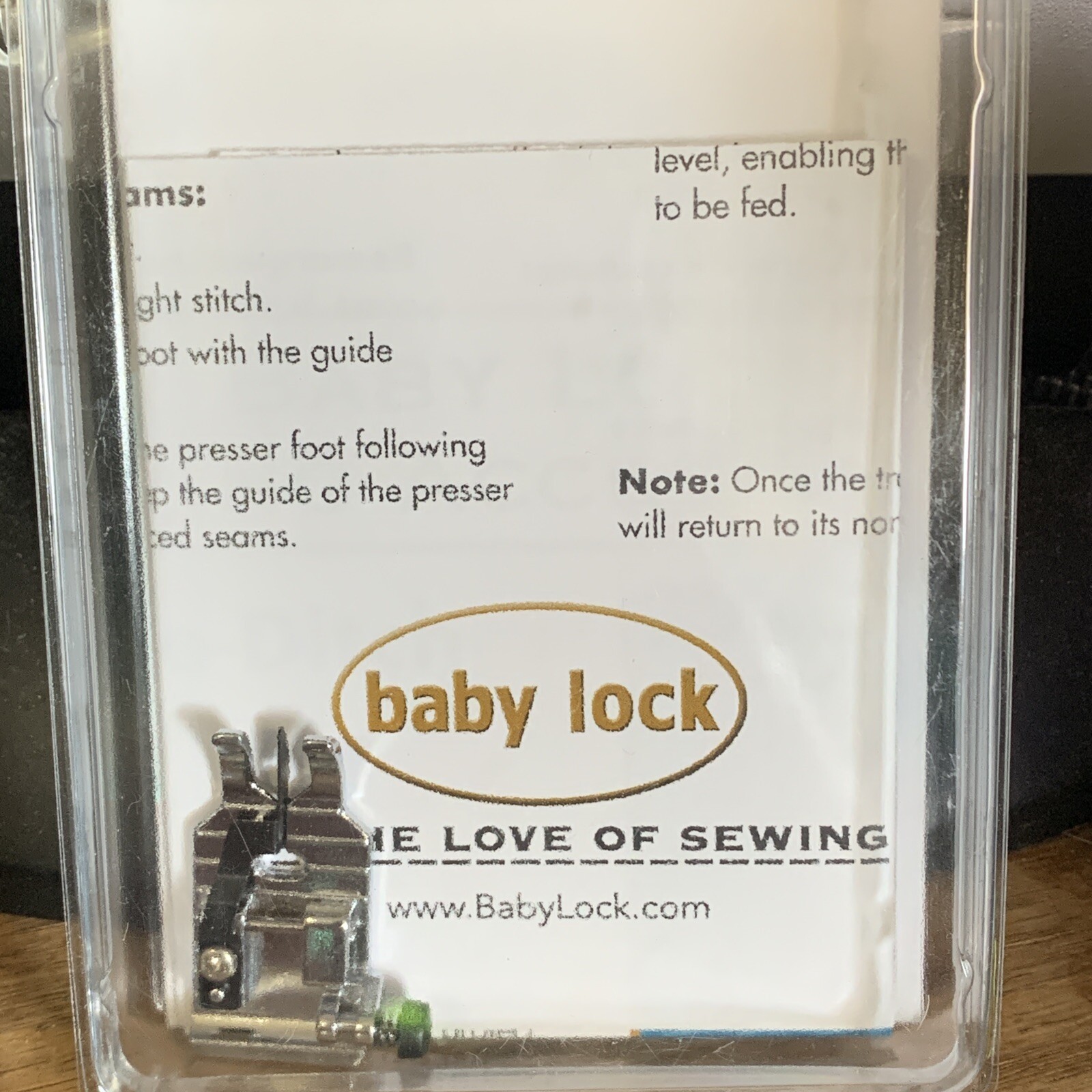 BL BabyLock Stitch in the Ditch Foot BLSOSDF eBay