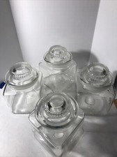 4 Vintage Glass Apothicary Type Jars