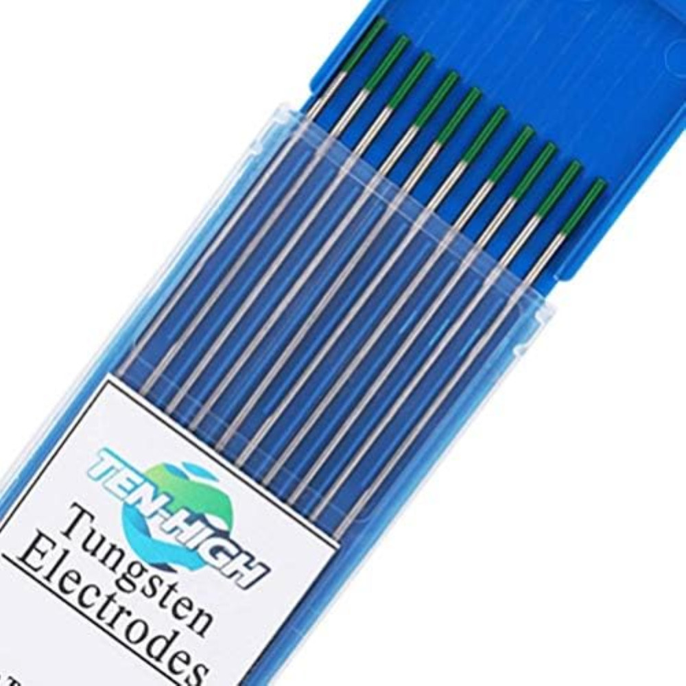 Stock 10 Pezzi TEN-HIGH Elettrodi WP 3.2mm | Tungsteno Puro TIG