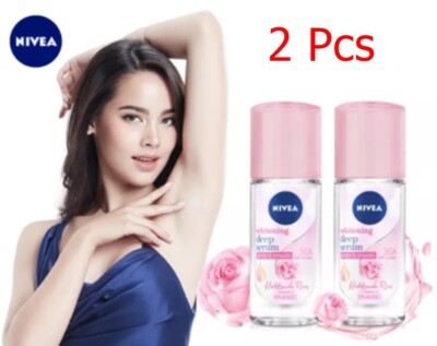 2 Pcs Nivea Whitening Deep Serum Hokkaido Rose Vit C Reduce Sweat Deodorant 40ml