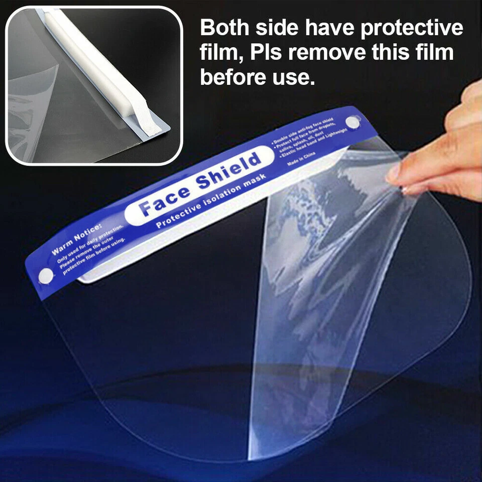 Full Face Shield Cover Protection Safety Mask Anti-Fog Anti-Splash Clear Glasses - image 4 of 4