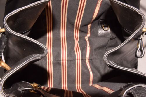 Bolso BALLY Vintage Clásico Martani Negro Cuero Genuino Raro Hecho en Italia - Imagen 12 de 16