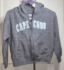 Kids Cuffy  s Cape Cod Zip Long Sleeves Hoodie Jacket Gray Size S 7/8 
