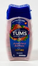 Tums ULTRA Strength 1000 Antacid 72 chewable ASSORTED BERRIES 12/2026